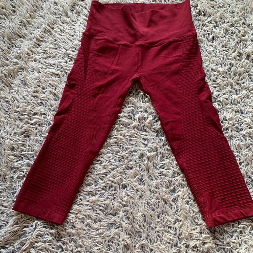 3 for $10 Red compression cropped leggings